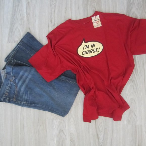 Hallmark Other - NWT - HALLMARK - SZ XL -Red T-shirt "I'm In Charge